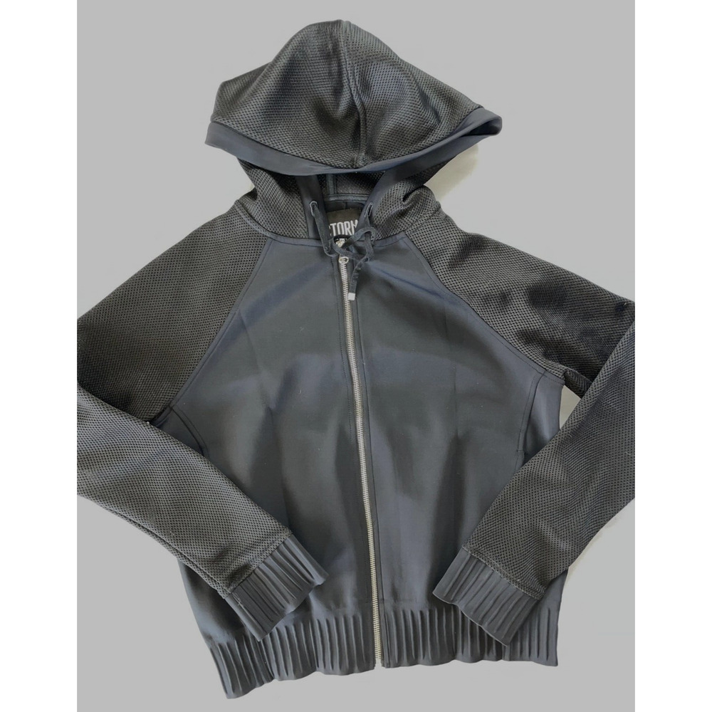 Victoria Secret Sport Hooded Full Zip Sweatshirt With Mesh Sleeves Size XS EUC!